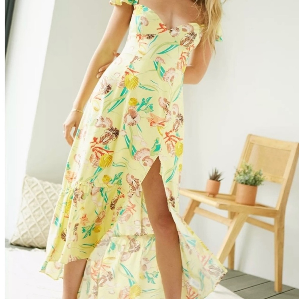 Urban outfitters vacation dress with shell beachy theme